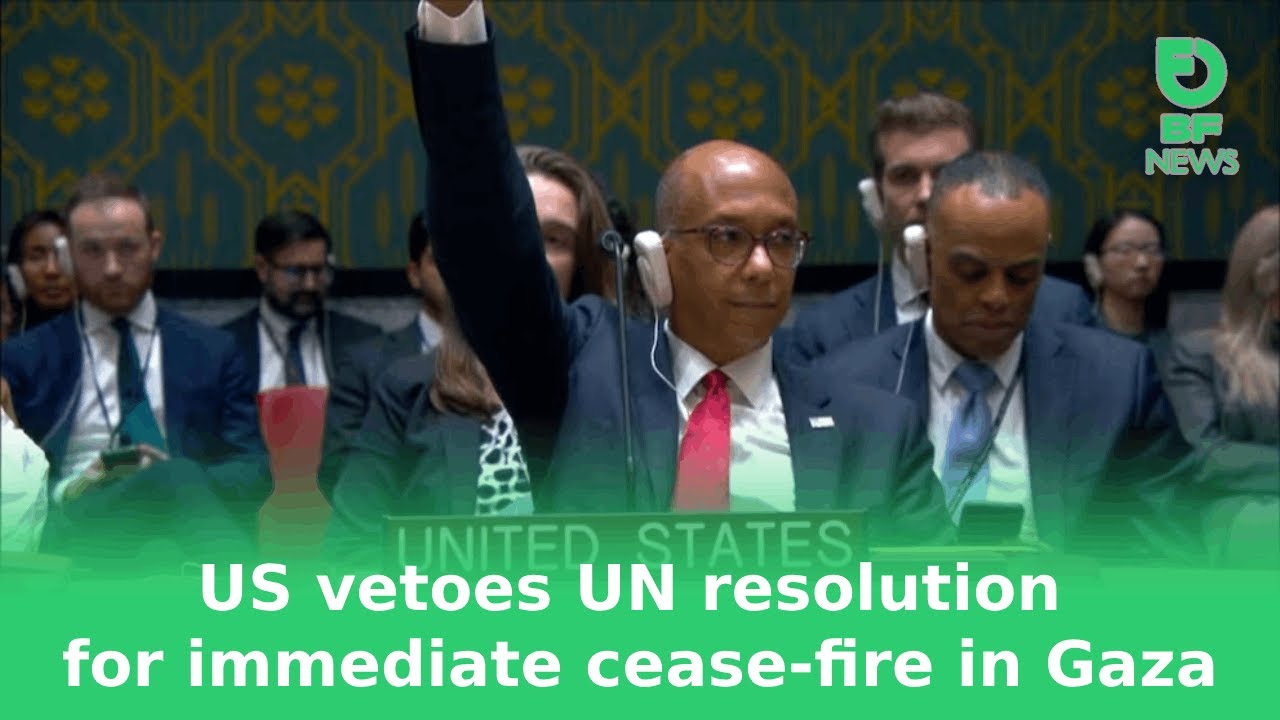 US vetoes UN resolution for immediate cease-fire in Gaza - YouTube