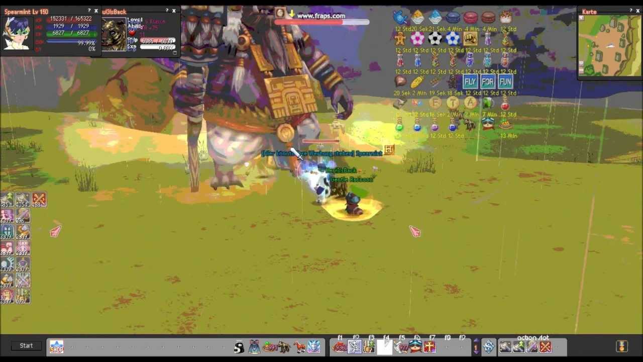 [Flyff] Fame War Spearmint PvM Dmg Rekord ( PurSta/No Hc / NO Link)