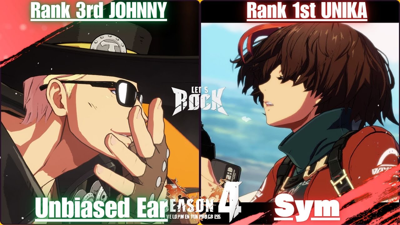 GGST➤Rank 3rd JOHNNY / ジョニー [ Unbiased Ear ] vs Rank 1st UNIKA / ユニカ [ Sym ] Guilty Gear Strive