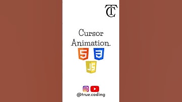 Cursor Animation | Cursor Animation Using Html, Css & JavaScript | @true.coding | #html #css