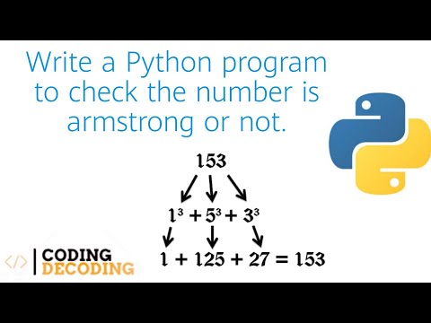 #python program to check the number is armstrong or not #armstrong #pythonprogramming #programming