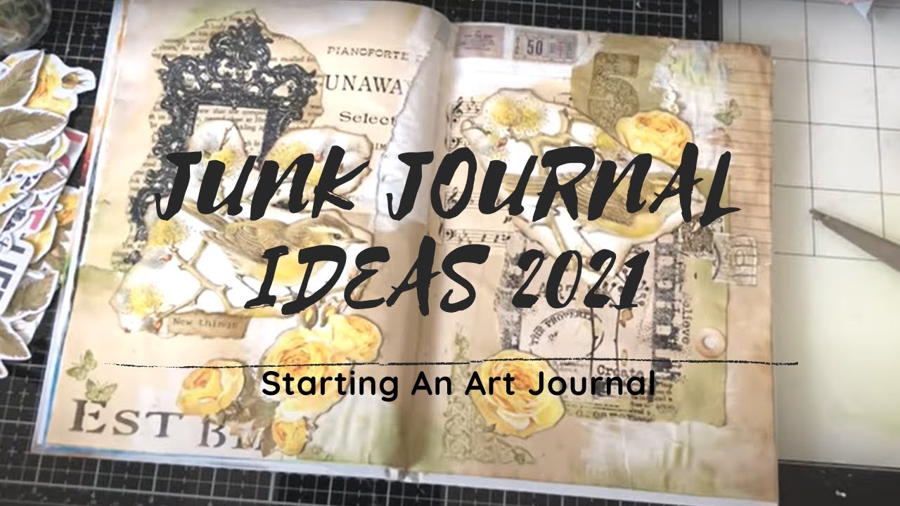 Junk Journal Ideas 2021 Collaboration Art Journal Spread Ideas YouTube
