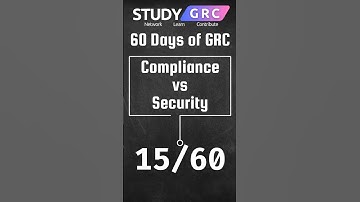Day 15 of 60 Days of GRC | Compliance vs Security