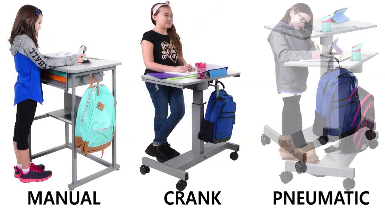 Student Standing Desks From Luxor Youtube