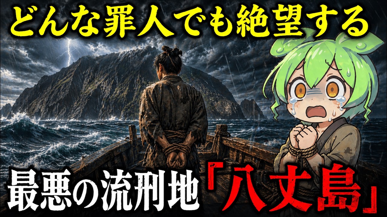 【驚愕!!】生存率○○%の地獄...島流しの中でも最も過酷な流刑地八丈島の真実 江戸の流人とその歴史がヤバすぎたずんだもん&ゆっくり解説】