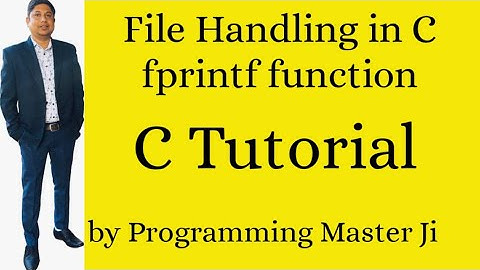 Use of fprintf( ) function in file handling in c programming | File Handling in C | C file handling|
