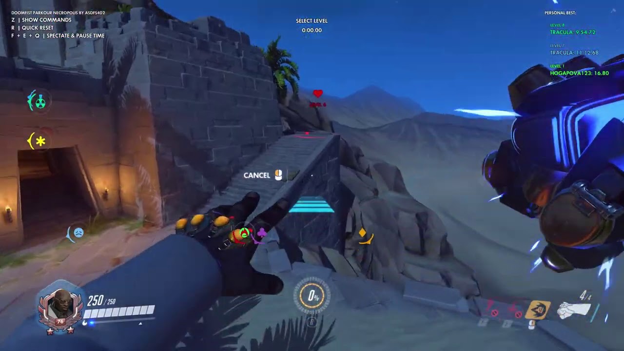 [Doomfist Parkour] Necropolis (By Asdfs402) Levels 1-9 Guide