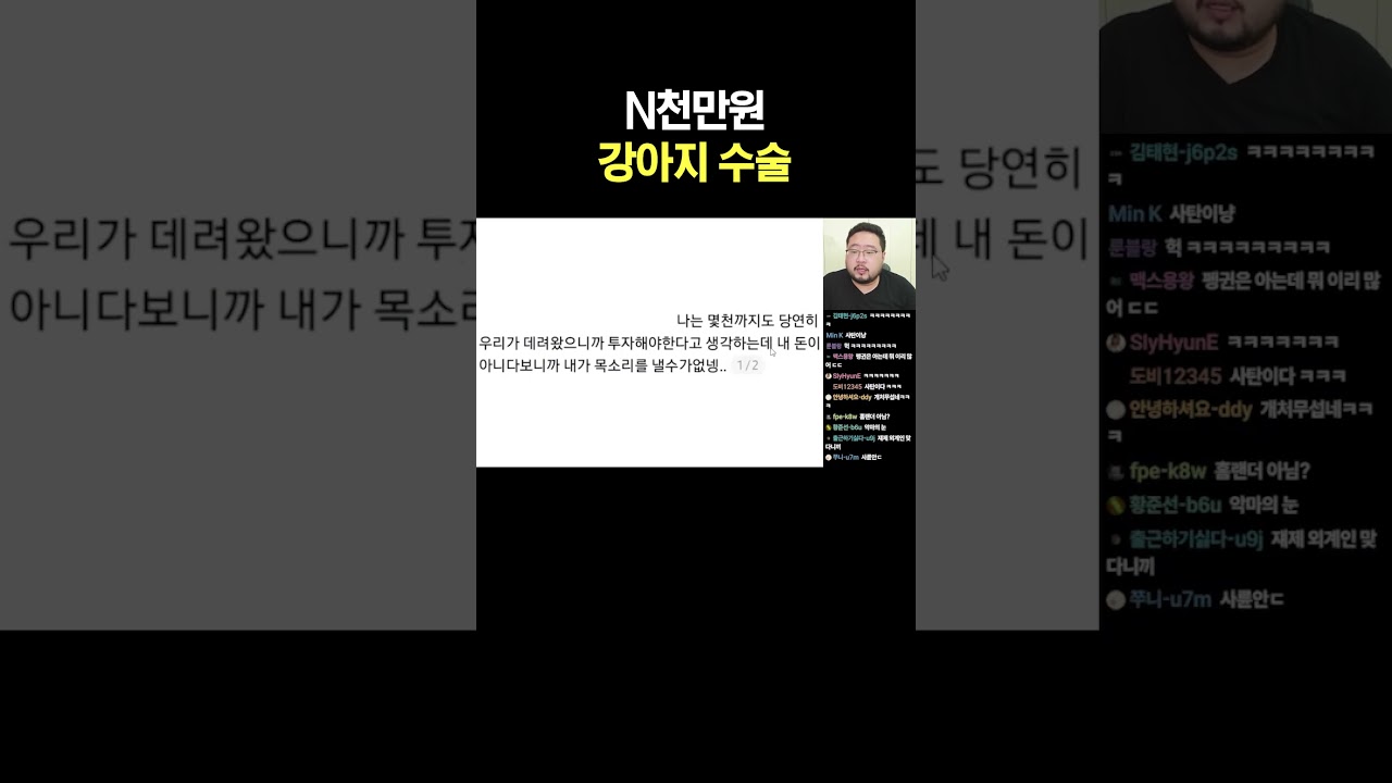 N천만원 강아지 수술