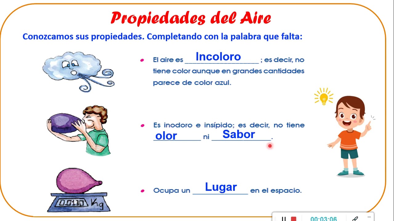 3ero primaria – semana 19 – ciencia y ambiente – el aire - YouTube