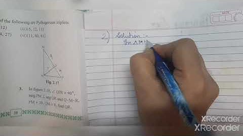 Std X Geometry PYTHAGORAS THEOREM Part 2 ( Practice set 2.1)