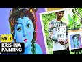 😍 Krishna Painting Step by Step Tutorial in Hindi: Part 3 #379 Acrylic Painting for beginners
