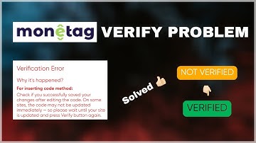 MoneTag Verify Problem Solved | New Site Not Verifiying Problem - Developer Sanzuu