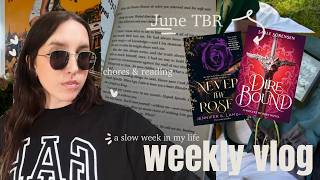 weekly vlog | reading, chores and june TBR ˚⟡˖ ࣪