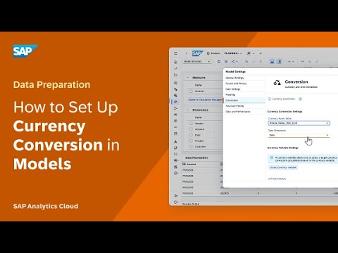 How to Set Up Currency Conversion in Models: SAP Analytics Cloud