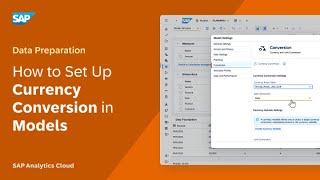 How to Set Up Currency Conversion in Models: SAP Analytics Cloud