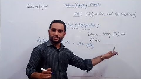 RAC :: LECTURE - 1 :: REFRIGERATOR AND AIR CONDITIONING BY YOGENDRA KUMAR :: POLYTECHNIC STUDY