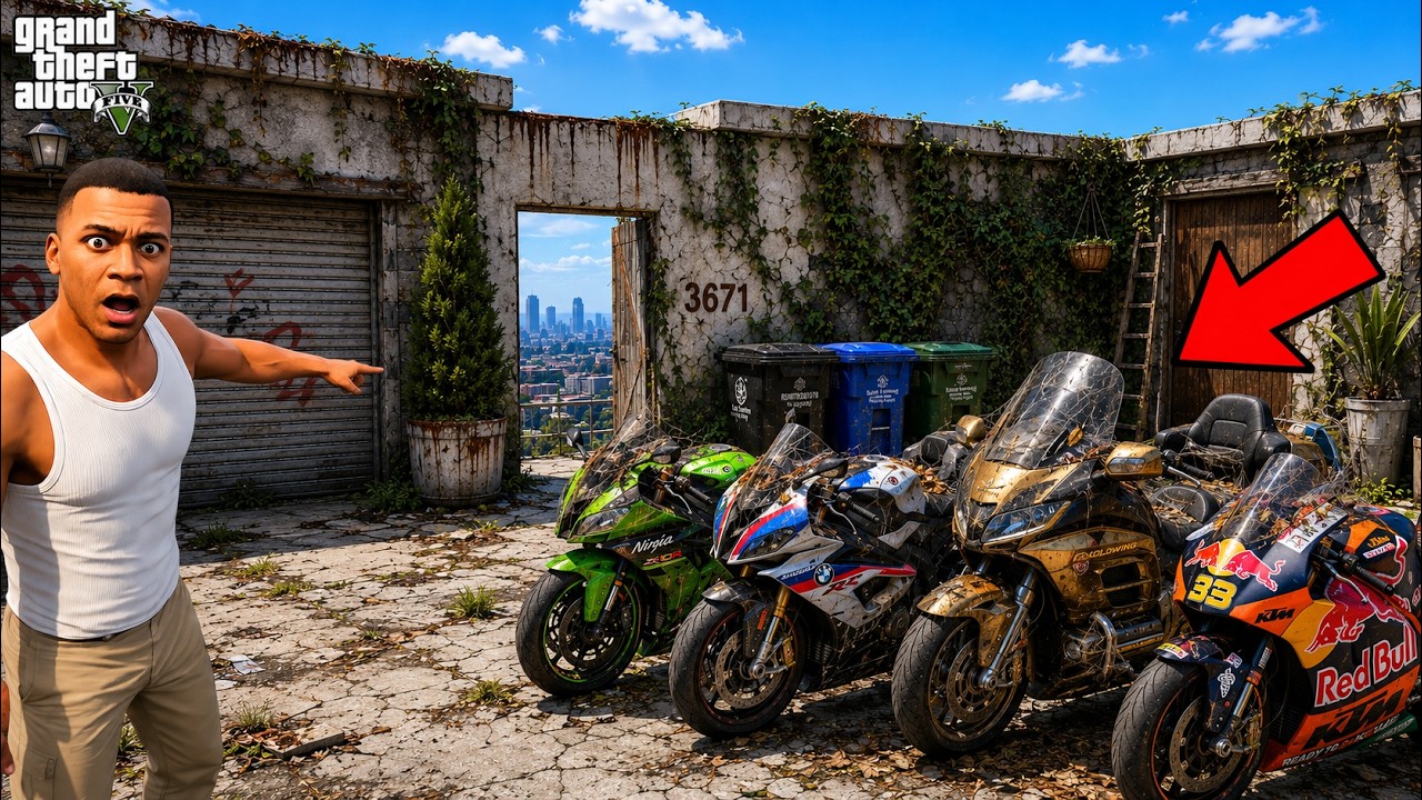 Franklin Found Abandoned BIKES in Secret Places in GTA 5