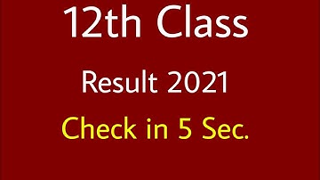 2nd year result 2021 || Intermediate part 2 result 2021 || 12th class result 2021 online check