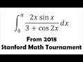 Beautiful Integral from Stanford Math Tournament