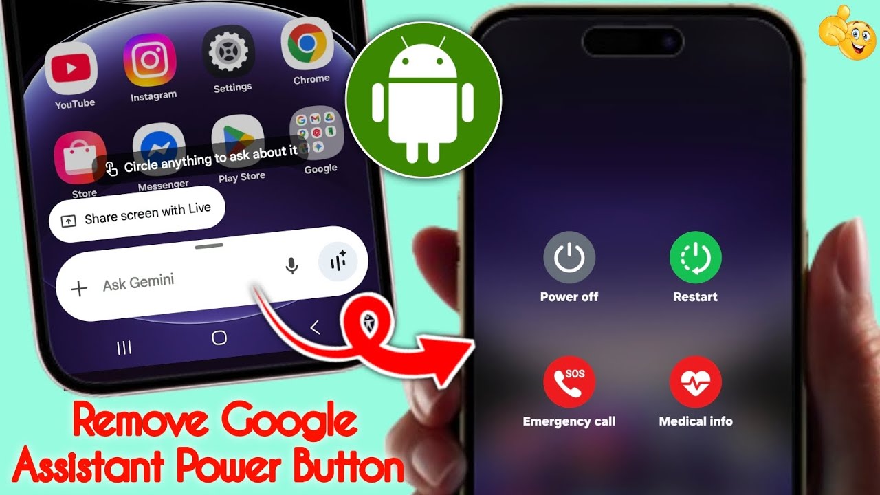 How To Remove Google Assistant From Power Button On Android - YouTube