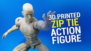 First Ever 3D Printable ZipTie Action figure - ZIPGUY 1.0 #3dprinting #3dprintedtoys #actionfigures