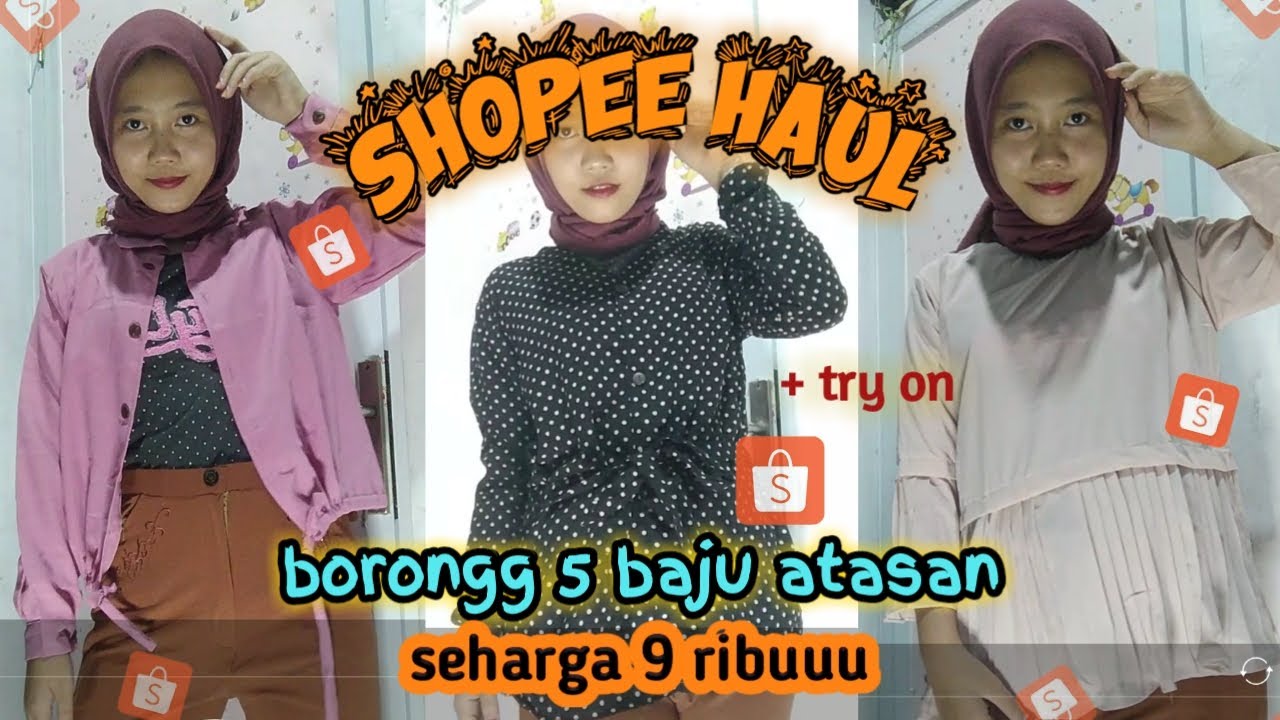  Shopee  Haul Baju  Atasan Panjang  HAUL SHOPEE  YouTube