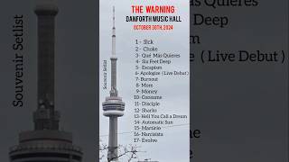 I made a souvenir setlist of the last show of 2024 in Toronto.  #setlist #keepmefed #tour #martintw