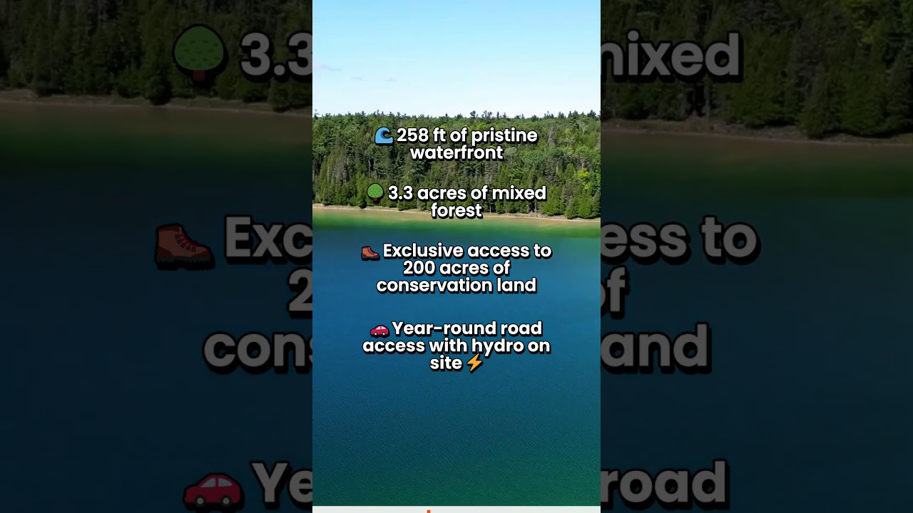 🏞️ Waterfront Lot on Manitoulin&mdash;Now $277,000!