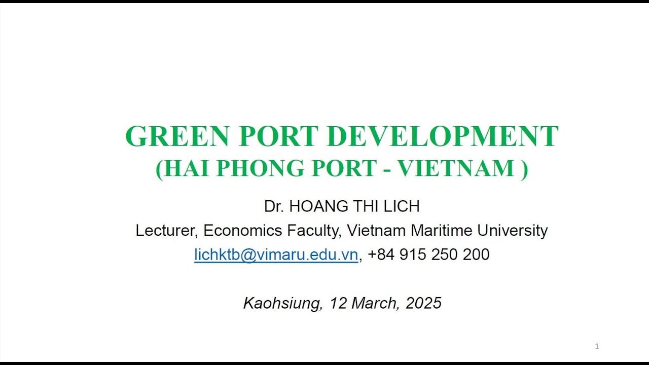 Green Port Development in Vietnam Part2