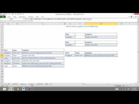 Ep 42 Array Formula: Lookup Using Index And IF