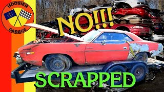 Barracuda Hauled to Scrap!!??  Hoosier Garage