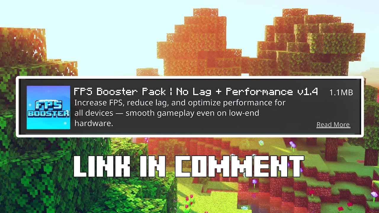 FPS BOOSTER Pack For MCPE 1.21+ |  FPS BOOST AND NO LAG