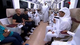 #EmirofQatar  #SheikhTamim travels by #DohaMetro for #AlWakrahStadium inauguration