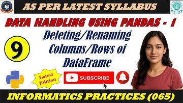 IP (065) Lecture 9 : Data handling using pandas || Deleting & Renaming row/column value