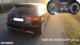 Audi Rs3 367Hp 2016 410Hp Mtm Acceleration & Top Speed Test Chip & Exhaust Dragy 100-200