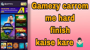 Gamezy carrom में Hard finish कैसे करें।#gamezyapp @playwithrpv5324