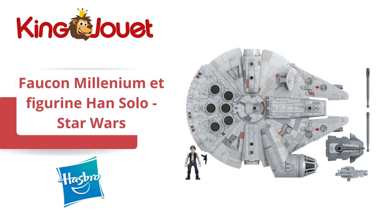 Faucon Millenium et figurine Han Solo - Star Wars Hasbro : King Jouet,  Héros & univers Hasbro - Jeux d'imitation & Mondes imaginaires