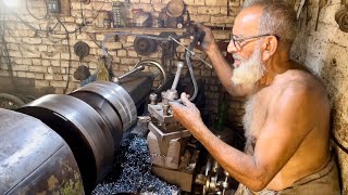 Very Interesting! 80 Years Old Man Making Flour Mills Roller Machines Chain Sprockets