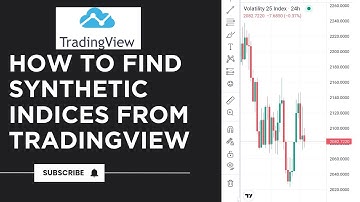 How to find synthetic indices from Deriv on TradingView