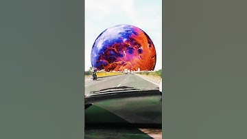 😱 Planet On Highway #vfx #4kstatus #meteor #3danimation #3dearth #planet #space #vfxworld #ytshorts