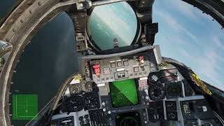 Over the Shoulder F-16 Demo Cockpit Footage Airshow