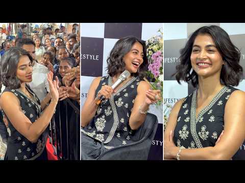 Actress Pooja Hegde Visuals At Lifestyle Launch Festival Collection