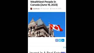 Wealthiest People in Canada (June 19, 2023)