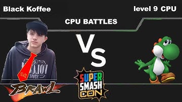 Ep20 Brawl Black Koffee(Donkey Kong) vs Level 9 CPU(Yoshi)