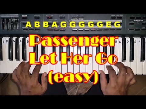 Passenger Let Her Go Easy Piano Tutorial How To Play - let her go roblox piano