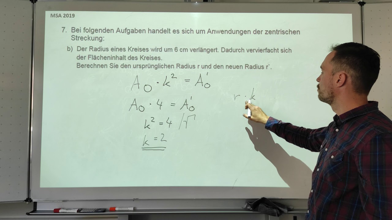 Msa Mathe 2019 Lösungen MSA 2019 Mathematik Bayern Aufgabengruppe I Aufgabe 7b Zentrische
