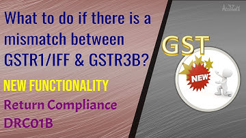 What to do if there is a mismatch between GSTR1/IFF & GSTR3B? | Return Compliance | DRC01B | New