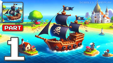 Pirate Raid: Caribbean Battle - Gameplay Walkthrough Part 1 - Sail Loot and Conquer (iOS, Android)
