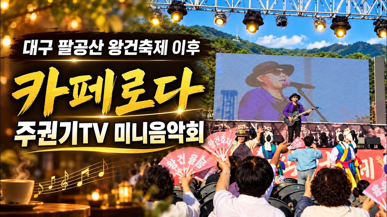 [ 주권기TV_ 대구팔공산_미니음악회 ] 팔공산 왕건축제 이후  #미니음악회 #카페로다 에서 인사드립니다