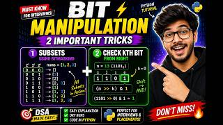 Bit Manipulation in Python | Subsets Using Bitmasking + Check Kth Bit Explained